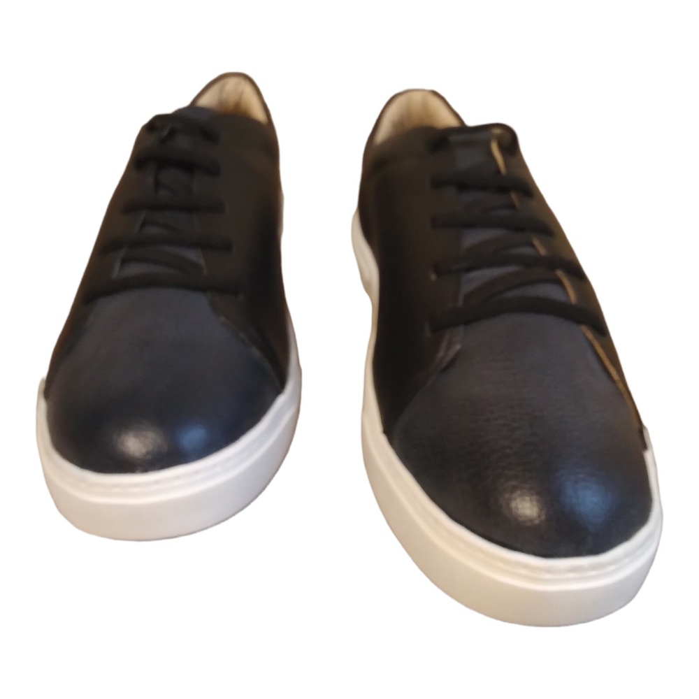 Marc Joseph New York Clarkson St Mens 6.5 Black Ice Blue Grain Leather Sneakers - Picture 13 of 14